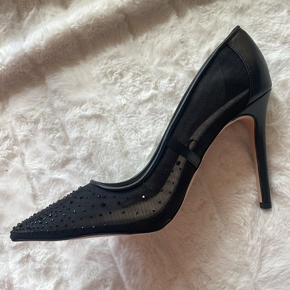 Jessica Simpson Black Sheer Crystal Heel - Picture 6 of 8